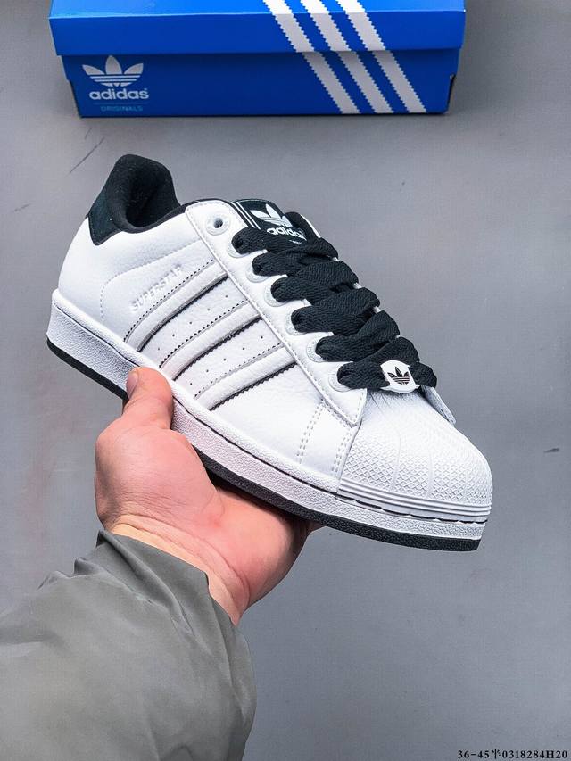 140 公司级！阿迪达斯Adidas Superstar 贝壳头经典百搭休闲板鞋 0318284H20