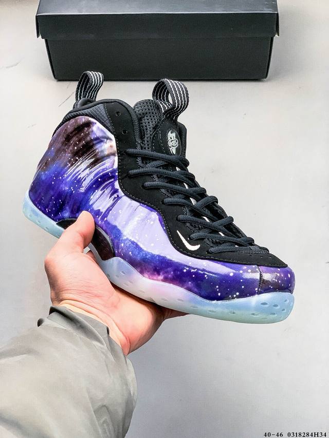 230 公司级！Nike/耐克 Air Foamposite Pro 哈达威喷泡 双层Zoom植入 中底完美注胶篮球鞋 0318284H34