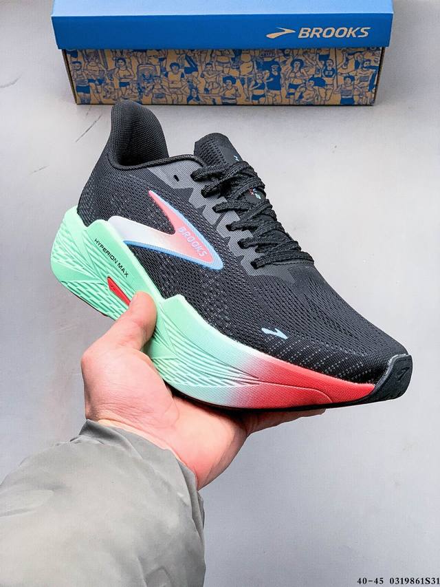 210 公司级！Brooks Hyperion Max 布鲁克斯烈风2 缓震透气竞速跑鞋 0319861S31