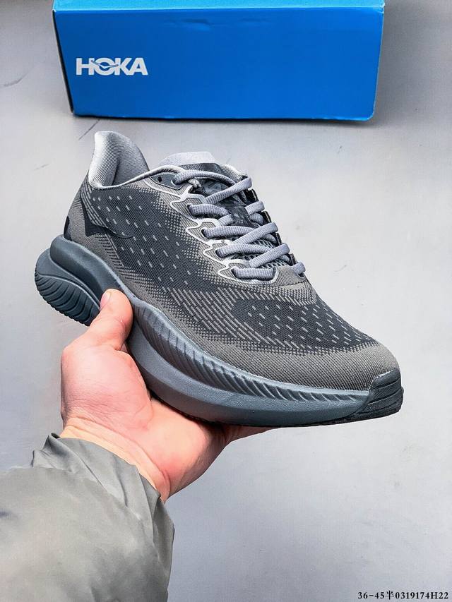 160 hoka Mach 6 马赫6 新一代极限轻量竞速跑鞋 hoka全新Mach 6回弹训练与推进感提升，布局更好速度操控的灵巧性，将日常大众化，亦适合出赛