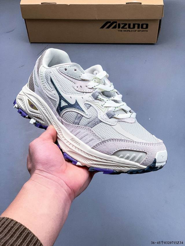 230 公司级！美津浓Mizuno Racer Adv 复古百搭 防滑耐磨透气网面 低帮 户外功能鞋 0320715Z34