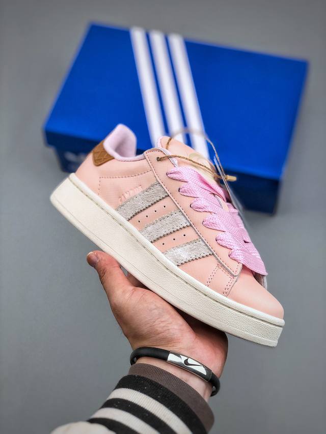 260支持放店 Adidas Originals Campus 00S 学院系列面包风经典复古低帮百搭休闲运动板鞋Ty“皮革白粉”Ih3280 尺码：36-40
