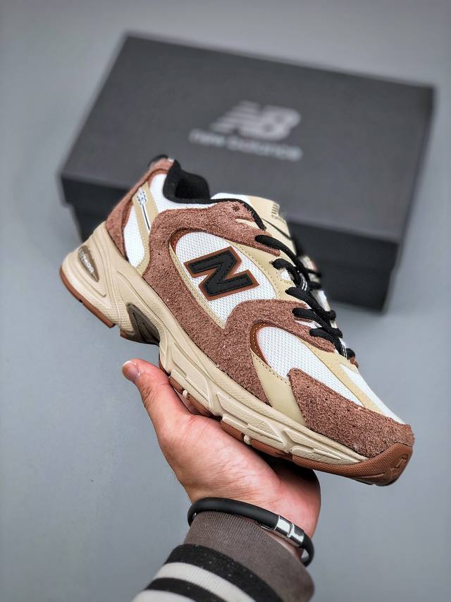 230支持放店 New Balance Mr530系列复古老爹风网布跑步休闲运动鞋原楦原数据开发纸版，采用优质纤维革+透气网眼布材质材质，独立3层组合大底私模，