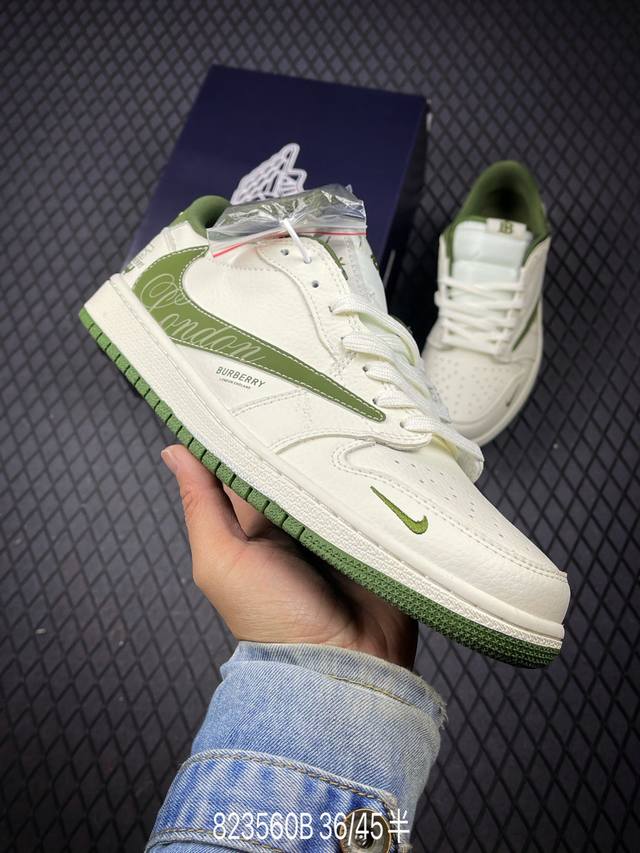 340 B支持放店 公司级Aj1倒勾Travis Scott X Air Jordan 1 ” Reverse Mocha “ Aj1乔1 Ts 闪电 联名倒钩