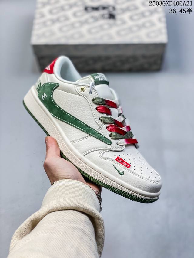 310 海外爆款限量发售！Travis Scott X Fragment Design X Jordan Air Jordan 1 Low Og Sp “北面联