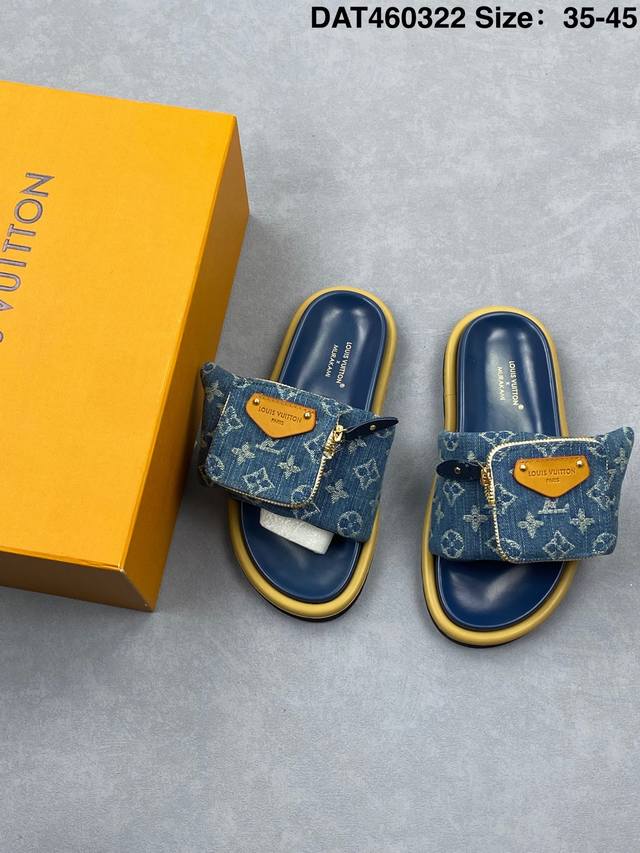 310 louis Vuitton 专柜 最高限定 专柜上新 Lv情侣厚底魔术贴拖鞋 明星同款 网红博主推荐Ln ◆ 原版开模 代购版本 ◆ Lv 原版3D打印