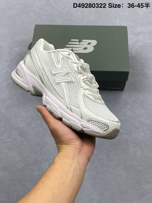 200 new Balance Nb 740 时尚百搭防滑透气 低帮跑步鞋 男女同款 白色 货号: U740Wm2 尺码:36-45半 编码:D49280322