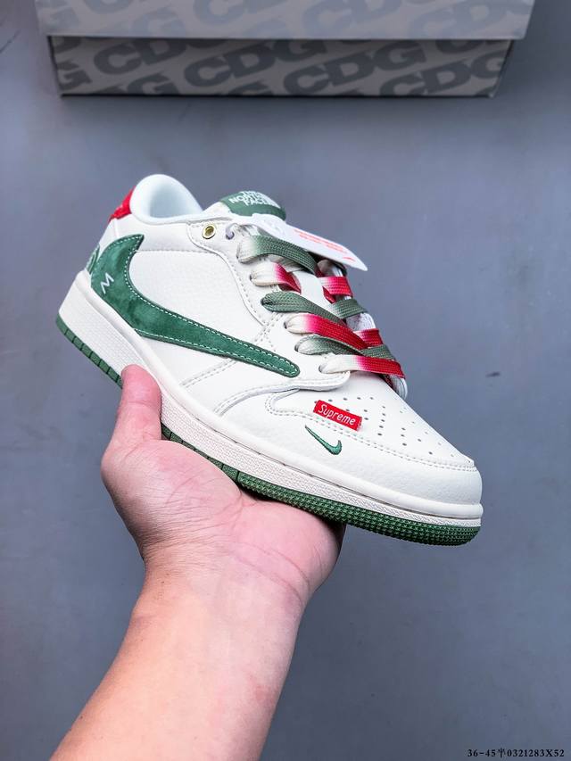 350 公司级头层！耐克Nike Air Jordan 1 Low Aj1乔1 低帮潮流缓运动休闲板鞋。Aj1 低帮拼接 完美版型真头层牛皮# 内置缓震气垫 原