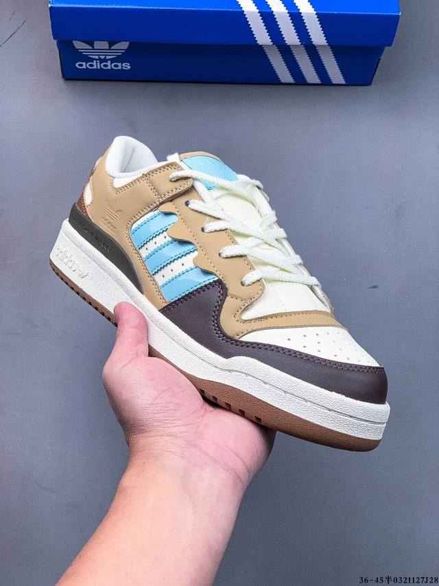 200 公司级！阿迪达斯/Adidas Originals Forum 84 Low Adv 低帮百搭潮流休闲运动板鞋。以复古篮球鞋的外形为基础，采用皮革拼接，