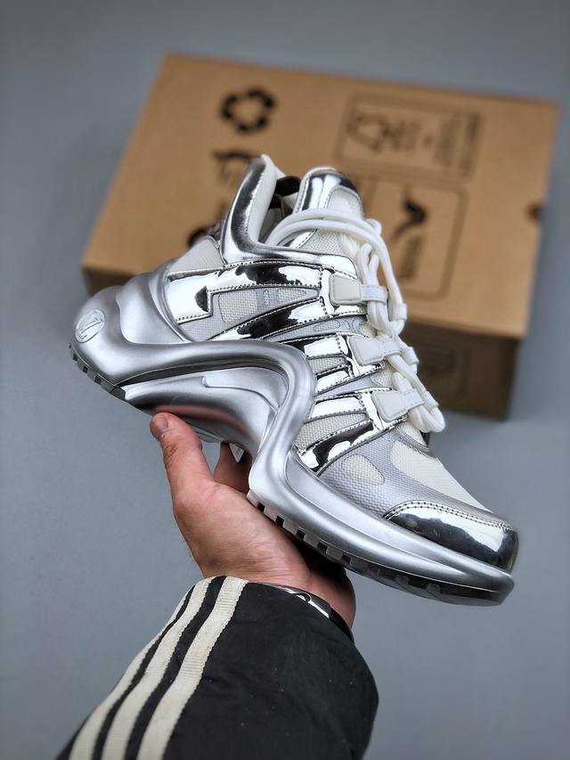 740支持放店 Ns炸款米兰走秀风，高奢品牌-路易威登Louis Vuitton Archlight Sneakers Lv真皮拼色减震网面运动弓型舞蹈复古老爹