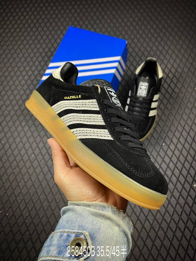 200 B支持放店 公司级Adidas Originals Gazelle Indoor 三叶草休闲防滑耐磨低帮板鞋 鞋头出色设计 塑就出众贴合感 稳固的后跟贴