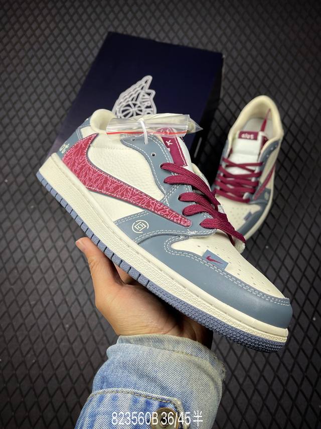 340 B支持放店 公司级Aj1倒勾Travis Scott X Air Jordan 1 ” Reverse Mocha “ Aj1乔1 Ts 闪电 联名倒钩
