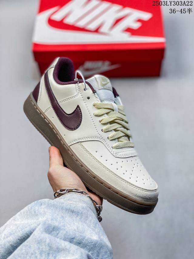 110 nike男女鞋Court Vision Low板鞋新款帆白绿运动休闲鞋 Fd0320-133 尺码：见图 编码：03Ly303A23