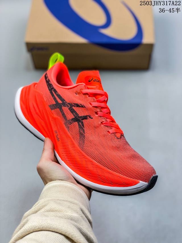 180 真标带半码 asics Superblast 舒适运动 织物合成革 低帮 长跑跑步鞋 男女同款 绿蓝 尺码：见图 编码：03Jhty317A22