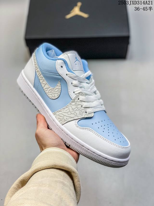 180 公司级带半码！ 乔丹Air Jordan 1 Low Aj1 Wh 乔1 低帮复古文化休闲运动篮球鞋。凭借出色的性能和吸睛的外观， Air Jordan