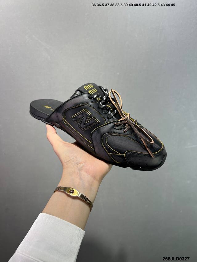 230 公司级 Miu Miu X New Balance联名款半拖鞋 new Balance 530 学院风 公司级版本 联名款只保留了旧版Nb530 的流线