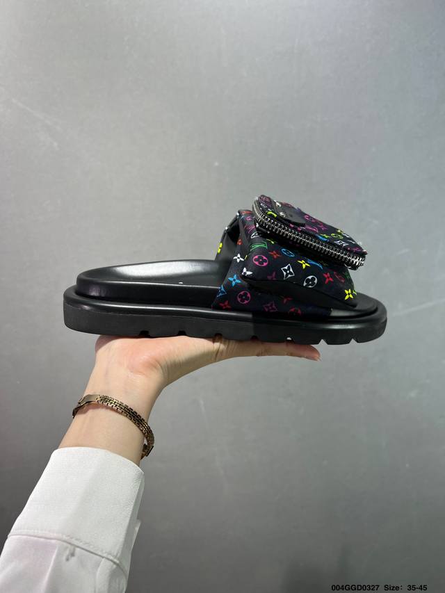 290 公司级Louis Vuitton 专柜 最高限定 专柜上新 Lv情侣厚底魔术贴拖鞋 明星同款 网红博主推荐Ln ◆ 原版开模 代购版本 ◆ Lv 原版3