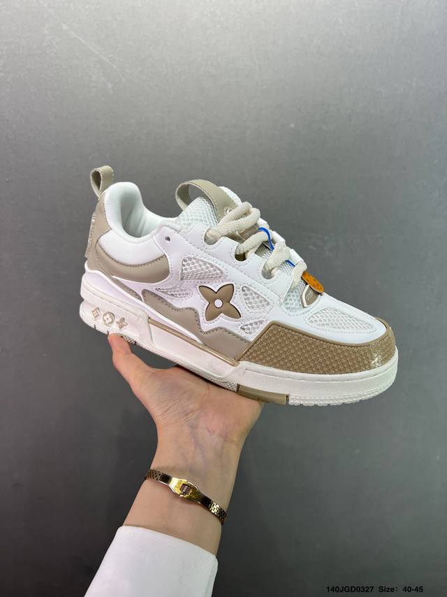 160 路易威登/Louis Vuitton Lv路易威登板鞋 新款 Lv Trainer最新配色运动鞋 L家 篮球鞋风格运动鞋 该鞋由艺术总监 Virgil