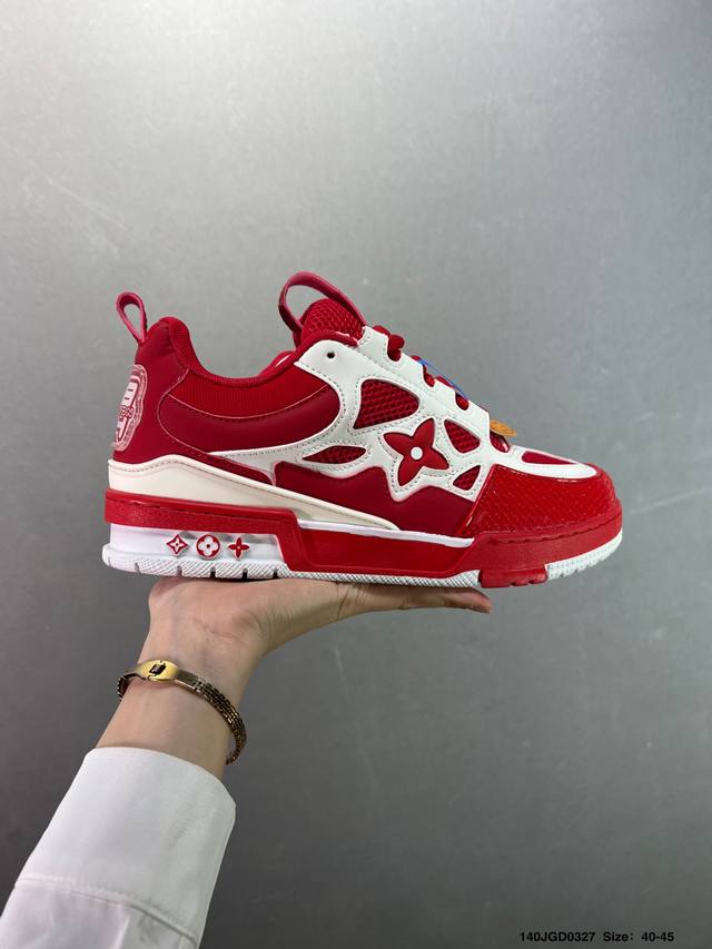 160 路易威登/Louis Vuitton Lv路易威登板鞋 新款 Lv Trainer最新配色运动鞋 L家 篮球鞋风格运动鞋 该鞋由艺术总监 Virgil