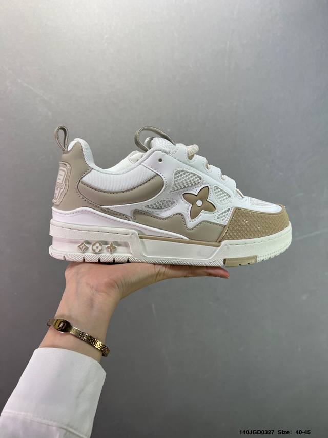 160 路易威登/Louis Vuitton Lv路易威登板鞋 新款 Lv Trainer最新配色运动鞋 L家 篮球鞋风格运动鞋 该鞋由艺术总监 Virgil