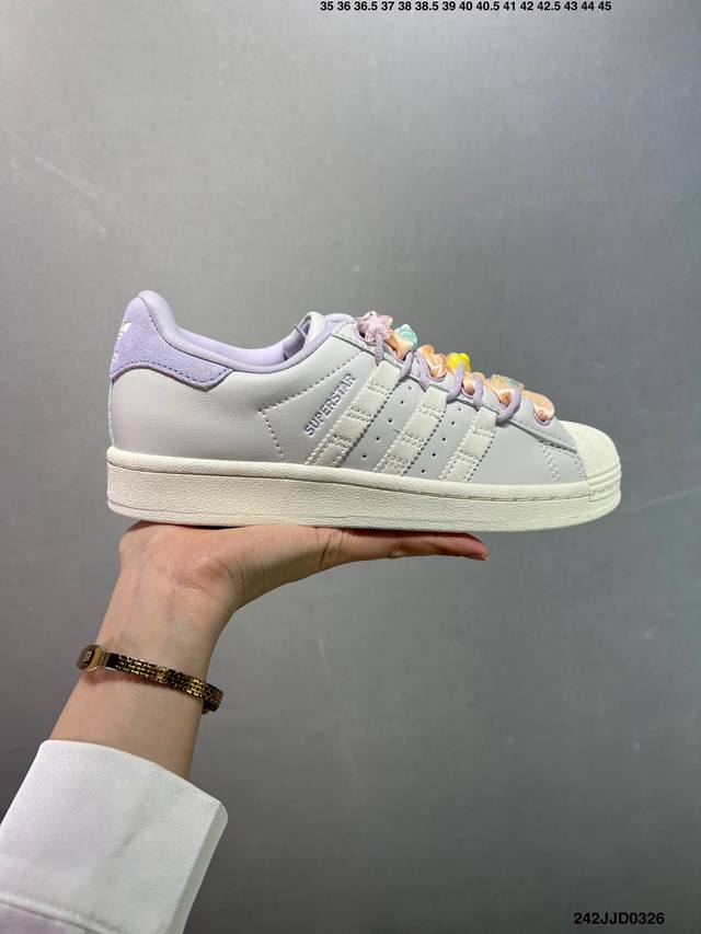 140 adidas Originals Superstar 定制配色 定制贝壳头休闲板鞋 独家控货 平台正单 全鞋百分百原材料 全鞋电脑针车 Logo针车间距