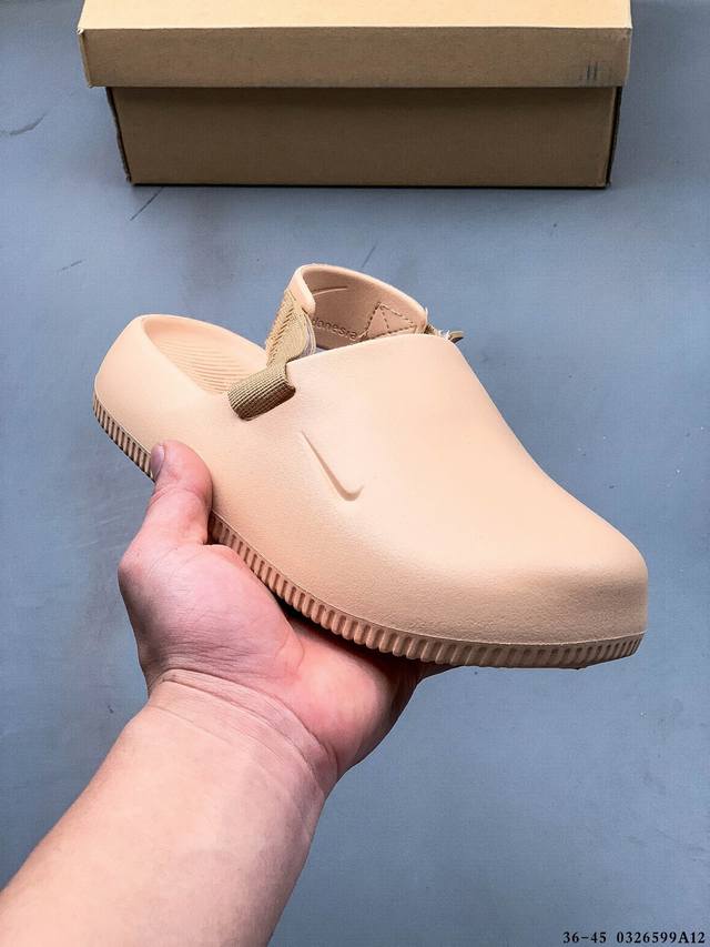 90 耐克Nike Calm Slide 轻便舒适底一字拖 0326599A12