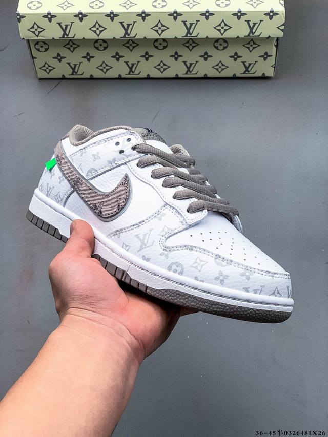 180 真标半码！耐克Nike Sb Dunk Low Pro Lv联名经典百搭休闲滑板鞋 0326481X26