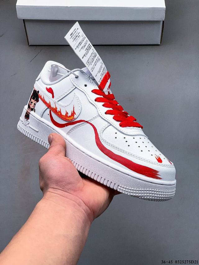 150 耐克Nike Air Force 1 Low 空军一号哪吒联名涂鸦低帮经典百搭休闲板鞋 0325275D21