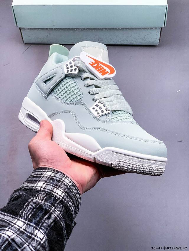 290 纯原版本！Air Jordan 4 Retro Og "Cement" Aj4 乔4 复古休闲运动篮球鞋 正确鞋舌立体高频 原厂数据 2024最新原厂底