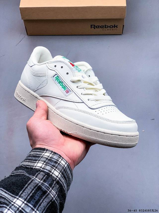 180 reebok Club C 85 Vintage 锐步 舒适 耐磨 低帮 生活休闲板鞋 0324103X26
