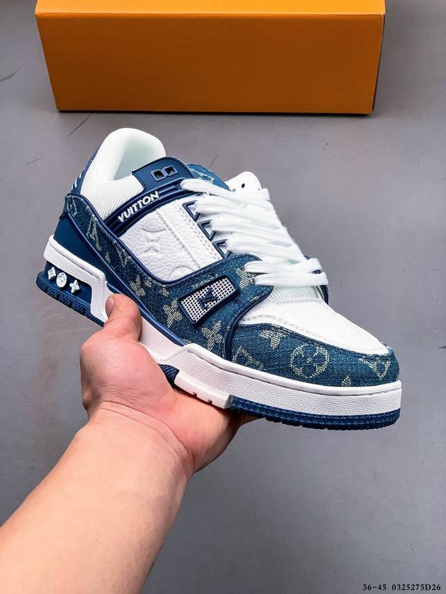 180 路易威登 Louis Vuitton Lv路易威登板鞋 乘风破浪的姐姐争先种草款,舒适透明底和百搭性霸屏整个时尚娱乐圈，正品1:1套楦复刻，细节调整完美