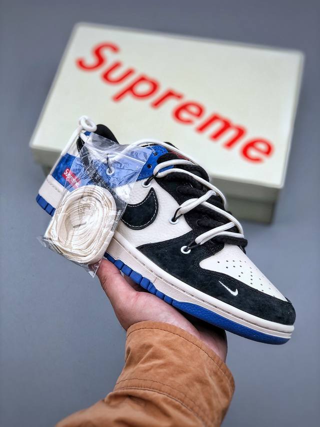 450支持放店 Nike Sb Dunk Low Sup系列 绑带黑白黑勾 周年高端定制 低帮休闲板鞋 Yx5066-271 #定制鞋盒 大厂纯原品质出货 超高