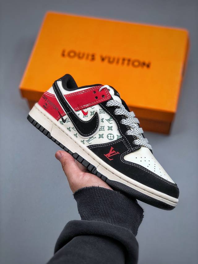 280支持放店 Nike Sb Dunk Low X Louis Vuitton 白黑红满天星公司级出品 极力推荐原装头层材料 独家版型蒸餾加工帶來的是更好的视