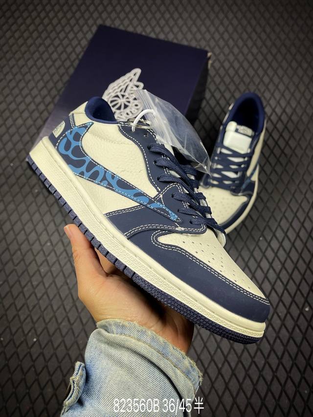 340 B支持放店 公司级Aj1倒勾Travis Scott X Air Jordan 1 ” Reverse Mocha “ Aj1乔1 Ts 闪电 联名倒钩
