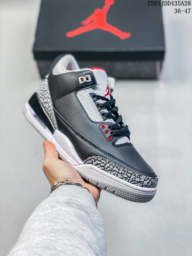 130 air Jordan 3 Retro 迈克尔·乔丹Aj3代中帮复古休闲运动文化篮球鞋 市售最高品质 原鞋开发 平台订单专用代工流水线打造 每一个配色均采