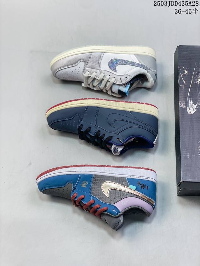 130 真标Nike Air Jordan 1 Low aj1乔1低帮休闲板鞋 同步官方配色 官方货号:Hf3144-708 size:36 36.5 37.5