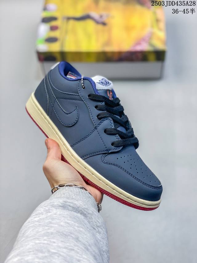 130 真标Nike Air Jordan 1 Low aj1乔1低帮休闲板鞋 同步官方配色 官方货号:Hf3144-708 size:36 36.5 37.5