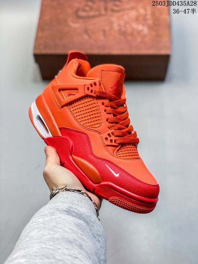 130 off-White X Air Jordan 4 Retro"Cream/Sail"迈克尔·乔丹Aj4代中帮复古休闲运动文化篮球鞋。采用进口丝光头层磨砂