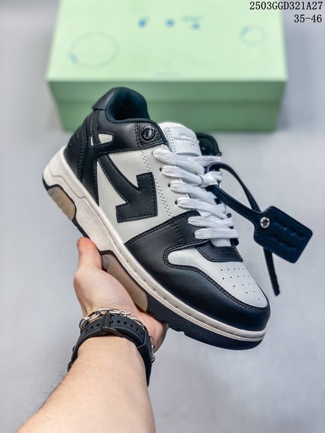 290 off-White C/O Virgil Abloh 杨幂同款Out Of Office Low-Top Leather Ow联名 箭头Off-Whit
