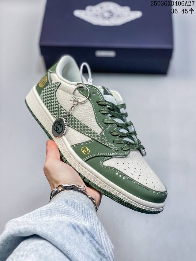 310 海外爆款限量发售！Travis Scott X Fragment Design X Jordan Air Jordan 1 Low Og Sp “古驰联