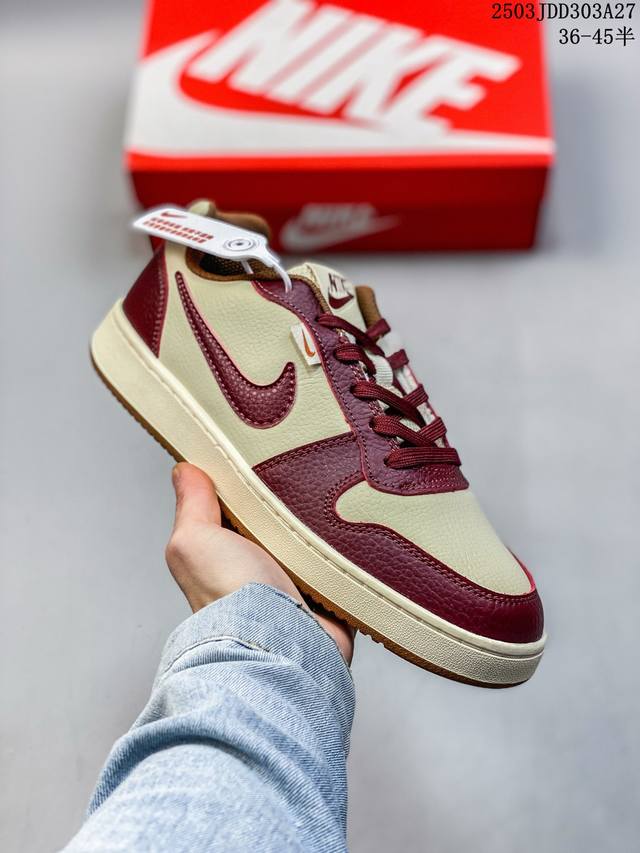 130 耐克Nike Ebernon Low Prem 休闲运动板鞋 低帮百搭透气休闲运动板鞋，经典耐用的设计，兼顾舒适脚感和出众风范，演绎匠心之作。结构性的支