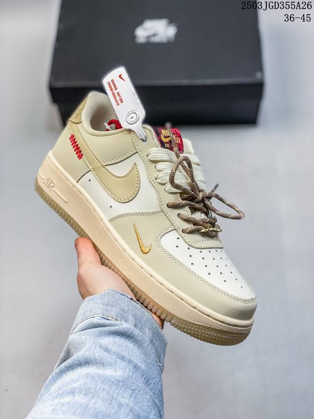 160 公司级带半码 af1耐克 Nike Air Force 1 ‘07 Low 空军一号 厚底增高百搭运动板鞋 原楦头原纸板 打造纯正空军版型，专注外贸渠道