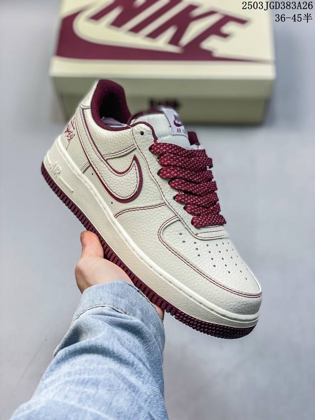 160 公司级带半码 af1耐克 Nike Air Force 1 ‘07 Low 空军一号 厚底增高百搭运动板鞋 原楦头原纸板 打造纯正空军版型，专注外贸渠道