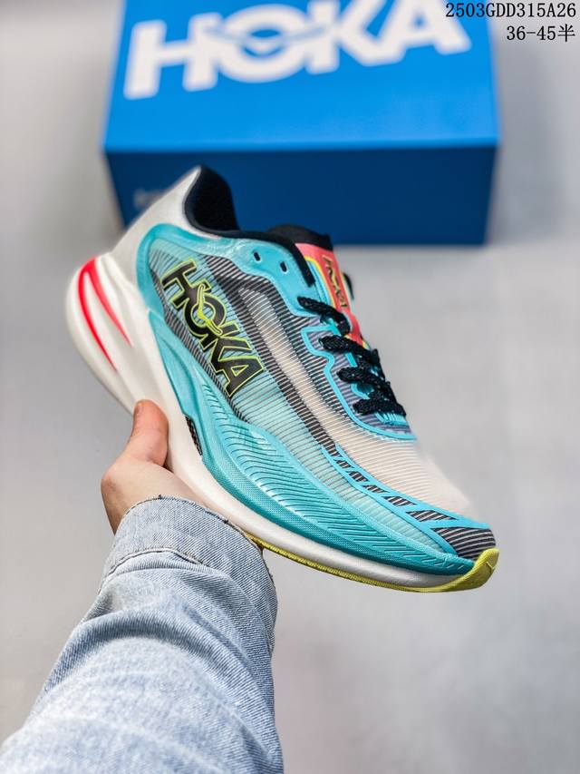260 真标带半码 hoka Oneone Cielo X1 2.0缓震高弹专业马拉松竞速碳板跑鞋25新款 尺码：见图 编码：03Gdd315A26