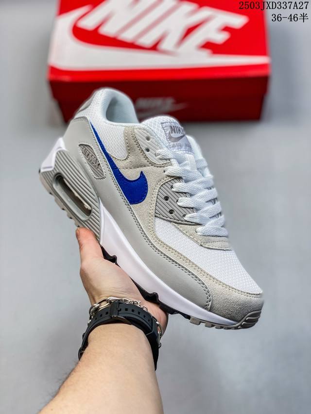 180 公司级Nike Air Max 90 初代复古气垫百搭休闲运动慢跑鞋复古小气垫史上第一双可视气垫跑鞋 凭借着 Air Max 气垫带来的舒适脚感和鞋面面