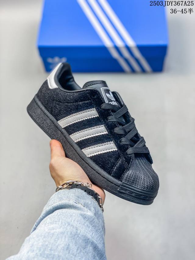 140 neighborhood X Adidas Originals superstar 联名贝壳头 时尚复古 耐磨轻便 低帮 板鞋，复古三叶草防滑透明橡胶板