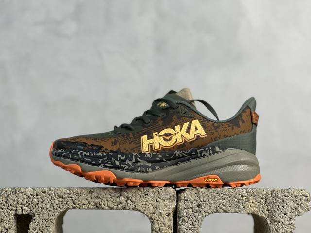 220 放店私 Hoka One One Speedgoat 6 户外越野跑步鞋 飞速羚羊6系列 新一代工程网纱鞋面 在确保鞋面稳定性的同时减少了固定胶条的使用