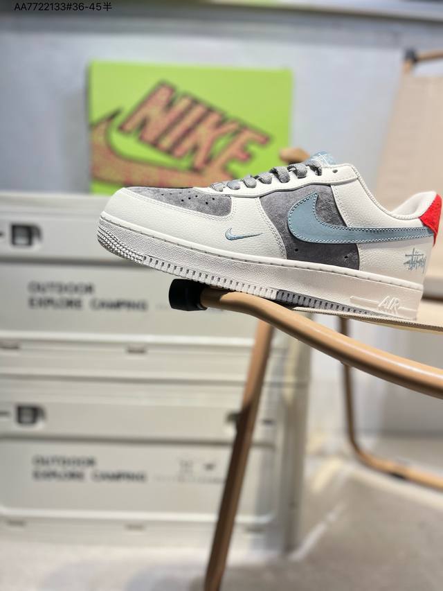 290 斯图西 X Nk Air Force 1 Low 空军一号低帮休闲板鞋 原厂冲刀皮料切割干净 无任何毛边 打造纯正空军 全掌内置蜂窝气垫 原盒配件 原厂
