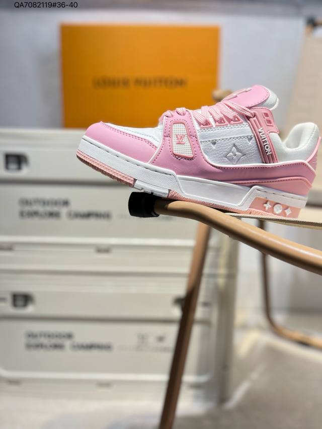 160 路易威登/Louis Vuitton Lv路易威登板鞋 新款 Lv Trainer最新配色运动鞋 L家 篮球鞋风格运动鞋 该鞋由艺术总监 Virgil