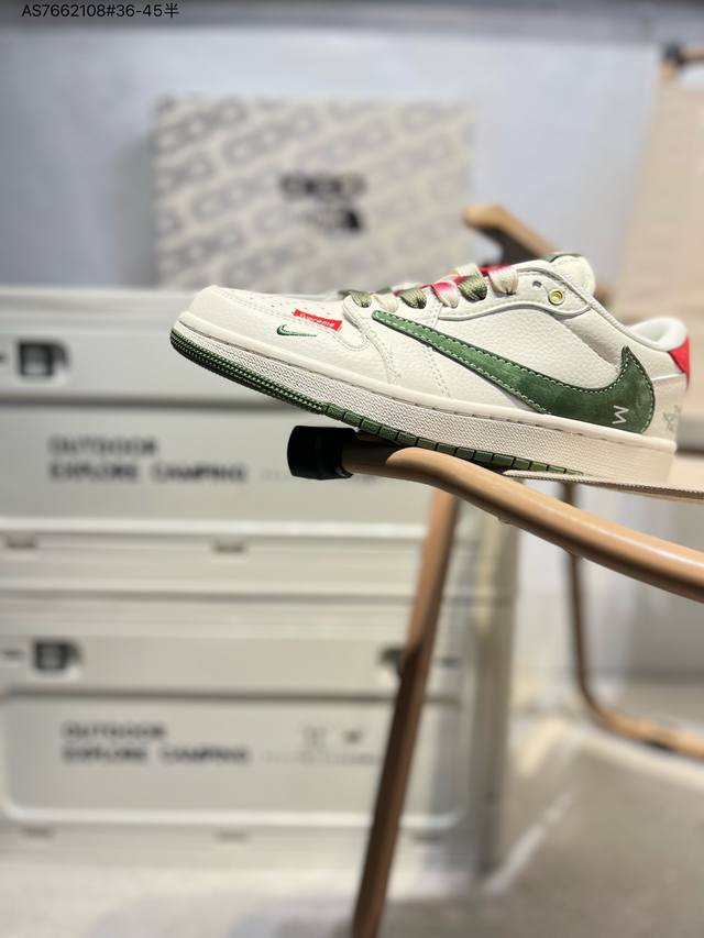 330 定制鞋盒 纯原大厂# 北面 X乔丹Air Jordan 1 Low Aj1低帮系列篮球鞋 官方同步配色 原装级产物 #拒绝公底 立体鞋型 细节完美 高清